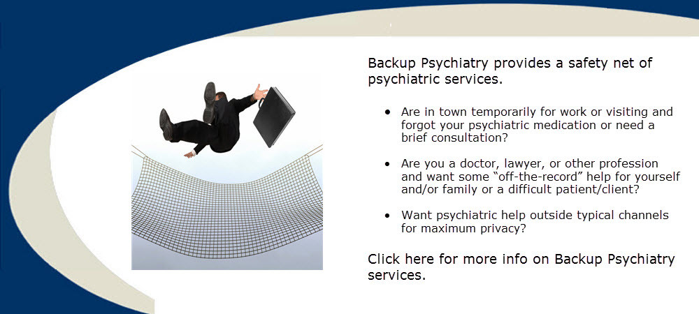 Backup psychiatry provides a safety net of psychiatric services by Dr. Ross Grumet