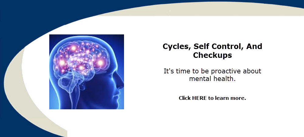 It's time to be proactive about mental health. Like annual physical exams, regular psychiatric checkups identify risks. Practice prevention for body and mind.